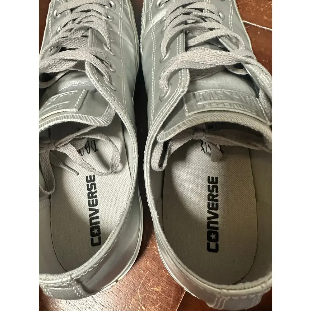 Converse Chuck Taylor All Star Ox Metallic Silver 157663C Mens sneakers size 12 - Picture 7 of 10